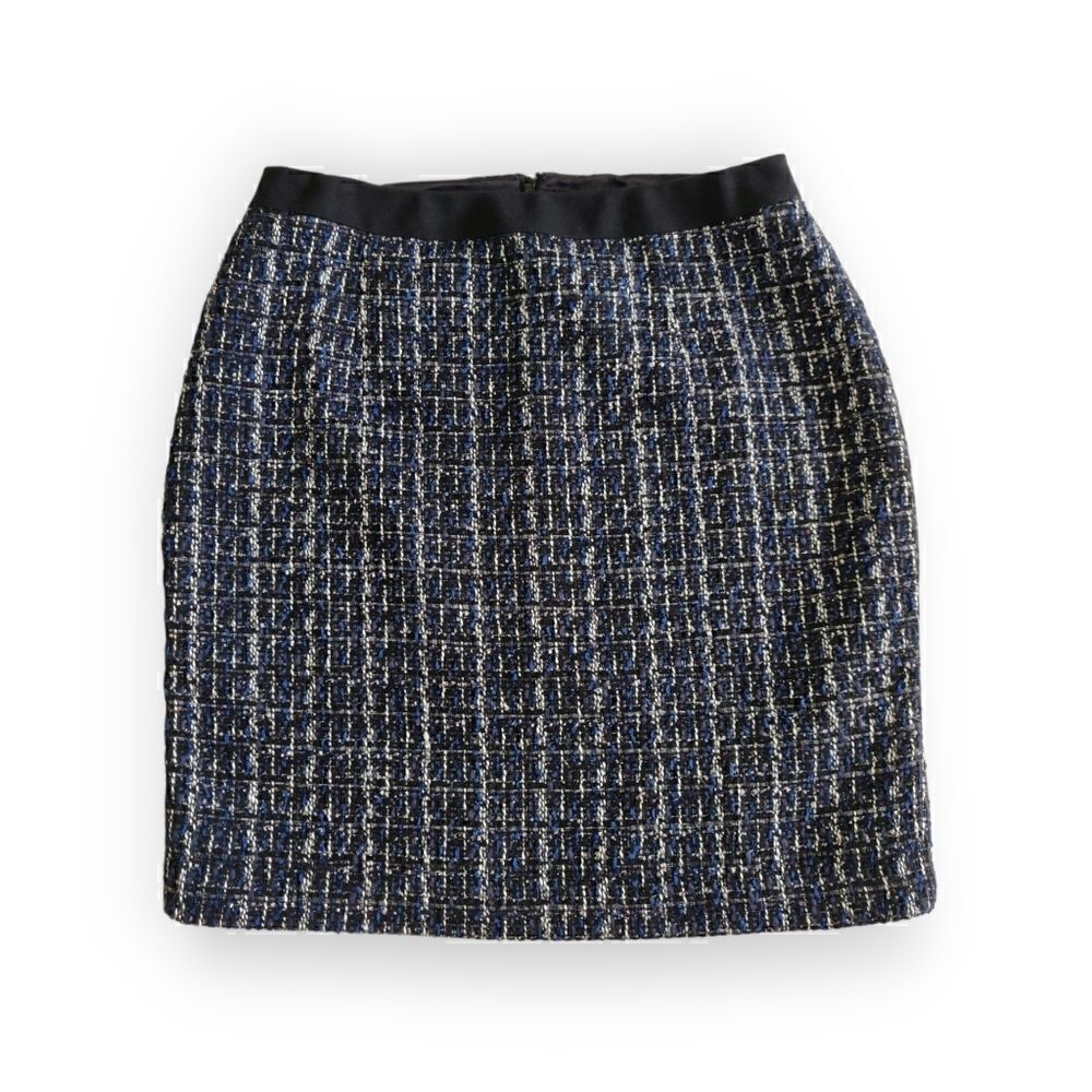 WHBM WHITE HOUSE BLACK MARKET BLUE BLACK CAREER SKIRT SIZE 10